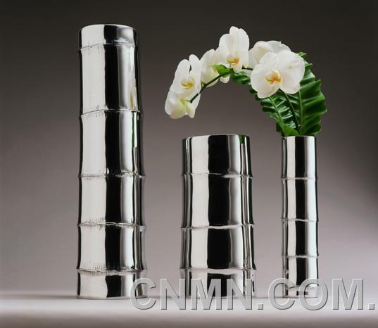 Girari 的铝合金制品 竹节花瓶【现代金属工艺家居用品】